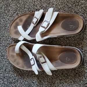 White sandals